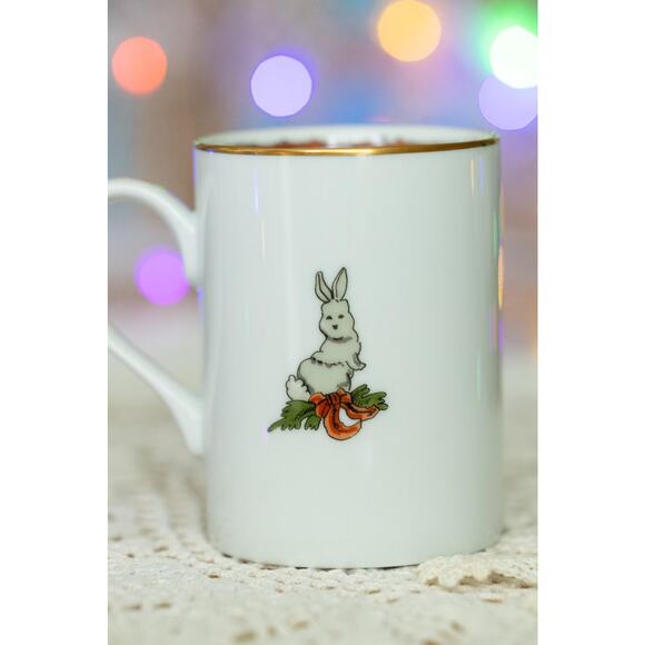 Fitz and Floyd Deck the Halls Mugs - Set of 2 | Vintage Christmas Coffee Cups - Picture 7 of 10